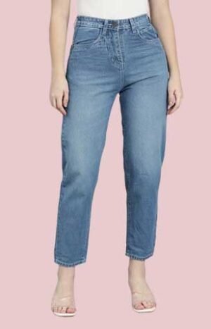 Blue Denim High Rise Jeans